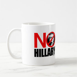 NO HILLARY BOLD - Anti Hillary png.png Koffiemok