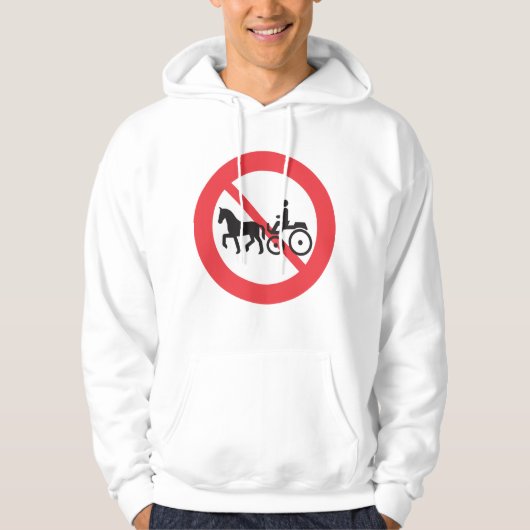 No Horse and Buggy Road Sign Hoodie (Voorkant)