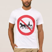 No Horse and Buggy Road Sign T-Shirt (Voorkant)