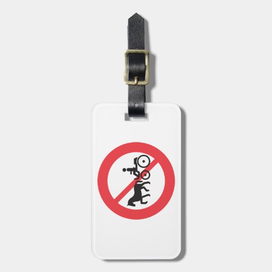 No Horse Drawn Vehicles Sign Bagagelabel (Voorkant verticaal)