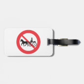 No Horse Drawn Vehicles Sign Bagagelabel (Achterkant horizontaal)