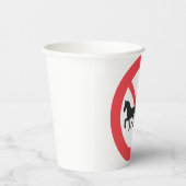 No Horse Drawn Vehicles Sign Papieren Bekers (Rechts)