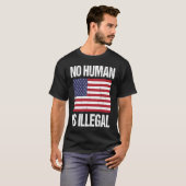 No human is illegal t-shirt (Voorkant volledig)