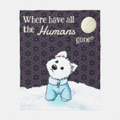 No Humanity Westie Fleece Deken (Voorkant)