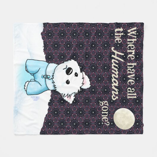 No Humanity Westie Fleece Deken (Voorkant (Horizontaal))