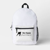 No Hype. Just Ground Tote Bag Design Bedrukte Rugzak (Voorkant)