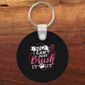 No I Cant Just Brush It Out - Dog Beautician Men W Sleutelhanger (Voorkant)