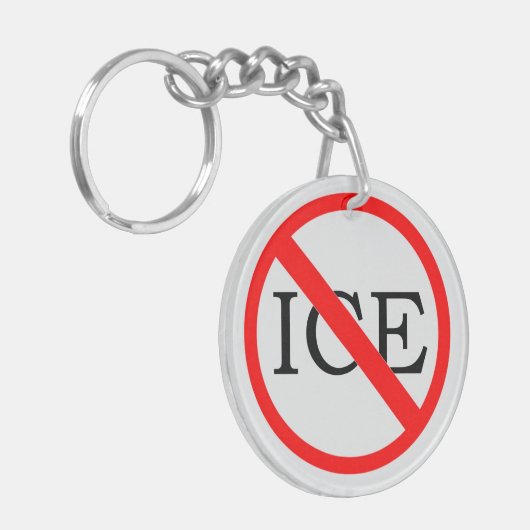 "NO ICE" Keychain (Voorkant Links)
