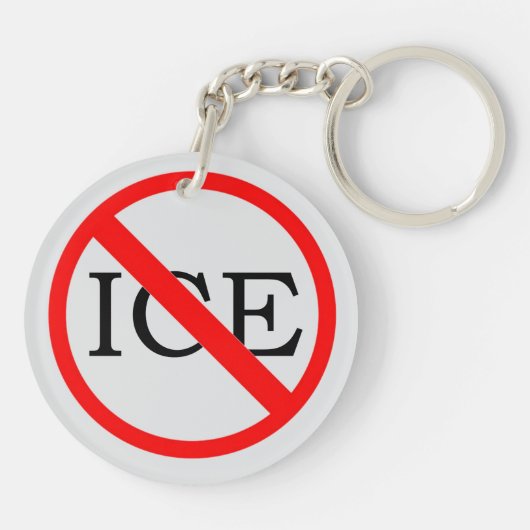"NO ICE" Keychain (Achterkant)