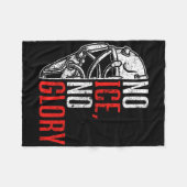 No Ice No Glory Funny Ice Hockey  Fleece Deken (Voorkant (Horizontaal))