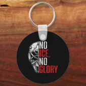 No Ice No Glory Funny Ice Hockey Sleutelhanger (Voorkant)