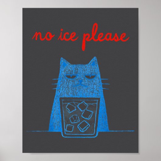 No Ice Please Cat Abolish Chinga La Migra Meme Fun Poster (Voorkant)