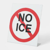 NO ICE RECLAMEBORD MET VOETSTUK (Voorkant)