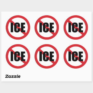No ICE Ronde Sticker