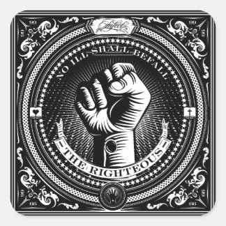 No Ill Befalls de rechtvaardige Stickers