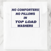 'No In Top Load Washers' Laundromat Blue Sticker (Tas)