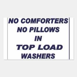 'No In Top Load Washers' Laundromat Blue Sticker