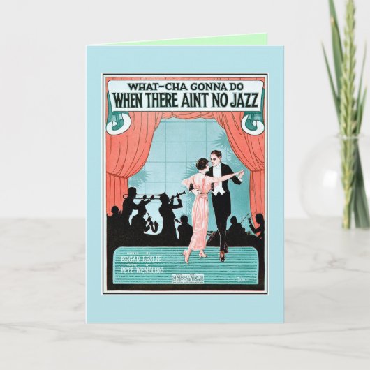 No Jazz 1920s jazztijdperk  bladmuziek cover Kaart (Voorkant)