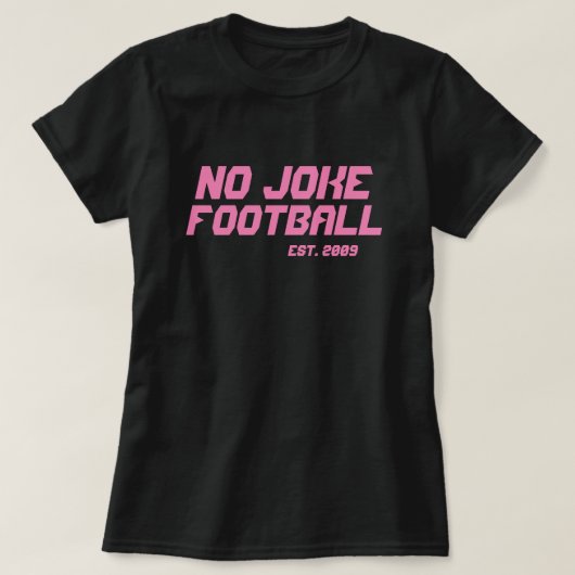 No Joke Football Throwback T-shirt (Design voorkant)