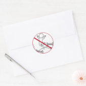 No Jumping on the Bed! Ronde Sticker (Envelop)