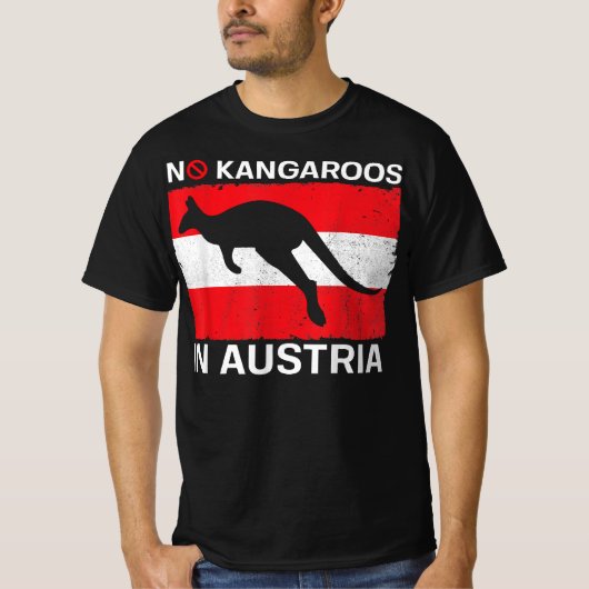 No Kangaroos In Austria T-Shirt Funny Gift T-Shirt (Voorkant)