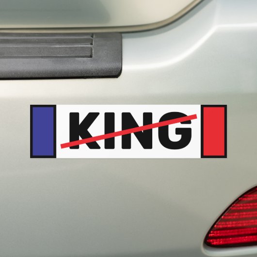 No KING  Bumpersticker (Op auto)