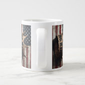 No King – Distressed Crown with American Flag Grote Koffiekop (Achterkant)