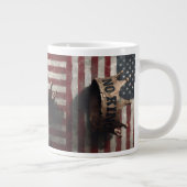 No King – Distressed Crown with American Flag Grote Koffiekop (Rechts)