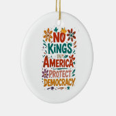 No King In America American Democracy  Keramisch Ornament (Rechts)