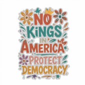 No King In America American Democracy  Sticker (Voorkant)