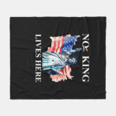 No King Lives in America Freedom Flag Patriotic Fleece Deken (Voorkant (Horizontaal))