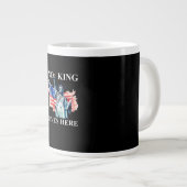 No King Lives in America Freedom Flag Patriotic Grote Koffiekop (Voorkant rechts)