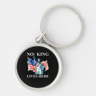 No King Lives in America Freedom Flag Patriotic Sleutelhanger