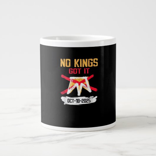 No King Patriotic Freedom No Kings In America Crea Grote Koffiekop (Voorkant)
