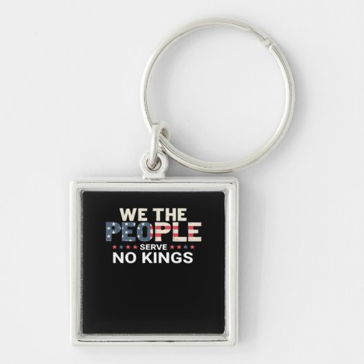 No King Patriotic Freedom No Kings In America Crea Sleutelhanger (Voorkant)