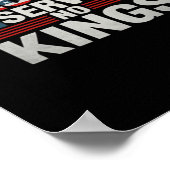 No King Patriotic Freedom No Kings In America Retr Poster (Hoek)