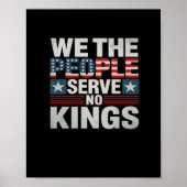 No King Patriotic Freedom No Kings In America Retr Poster (Voorkant)