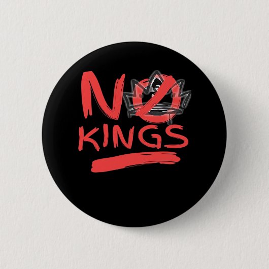 No King Simple Clean Design Ronde Button 5,7 Cm (Voorkant)