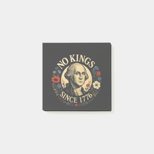 No King Since 1776 American Democracy Protest  Post-it® Notes (Voorkant)