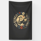 No King Since 1776 American Democracy Protest  Spandoek (Verticaal)