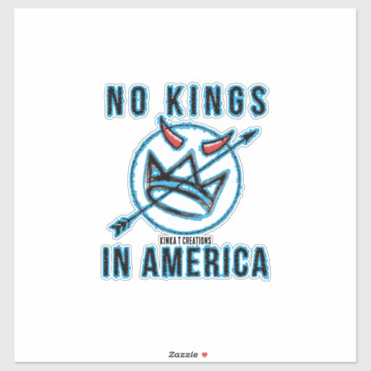 No King Turq Sticker (Vel)