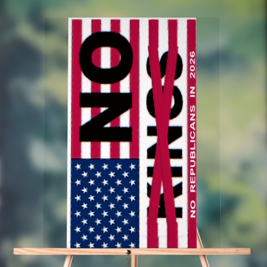 "NO kings"  Acryl Bord (Neutraal)