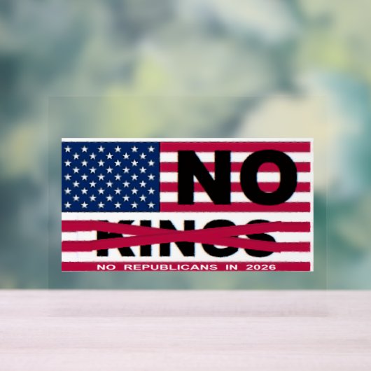 NO KINGS ACRYL BORD (Neutraal)