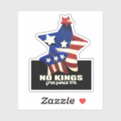 No Kings American Democracy Vrijheid Patriottisch Sticker (Vel)