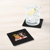 No Kings Anti Cats Funny Classic Style Kartonnen Onderzetters (Insitu)