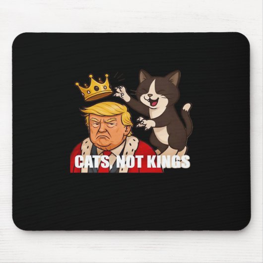 No Kings Anti Cats Funny Classic Style Muismat (Voorkant)
