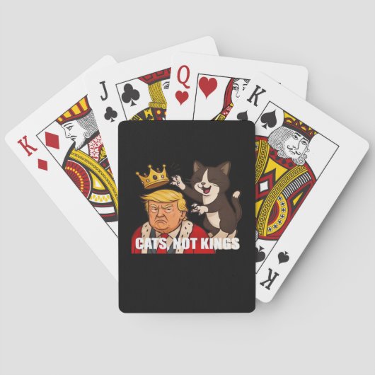 No Kings Anti Cats Funny Classic Style Pokerkaarten (Achterkant)