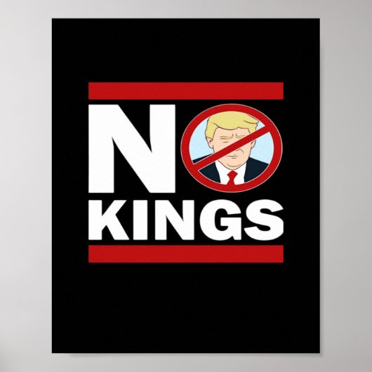 No Kings Anti Classic Minimal Clean Poster (Voorkant)