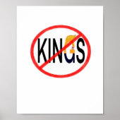 No Kings Anti Classic Minimal Clean Poster (Voorkant)