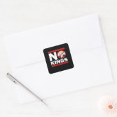 No Kings Anti Classic Minimal Clean Vierkante Sticker (Envelop)